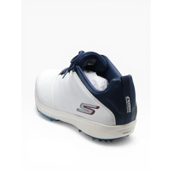 SKECHERS NEW MENS GO GOLF PRO 4 LEGACY GOLF SHOES 214001 WHITE/NAVY 13 main image 4
